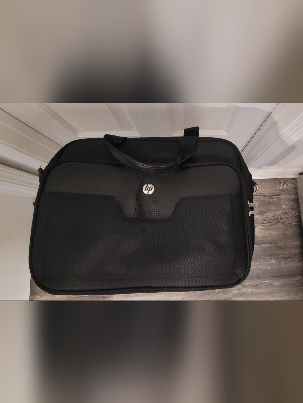 HP Black Laptop Briefcase with Silver Logo Accent